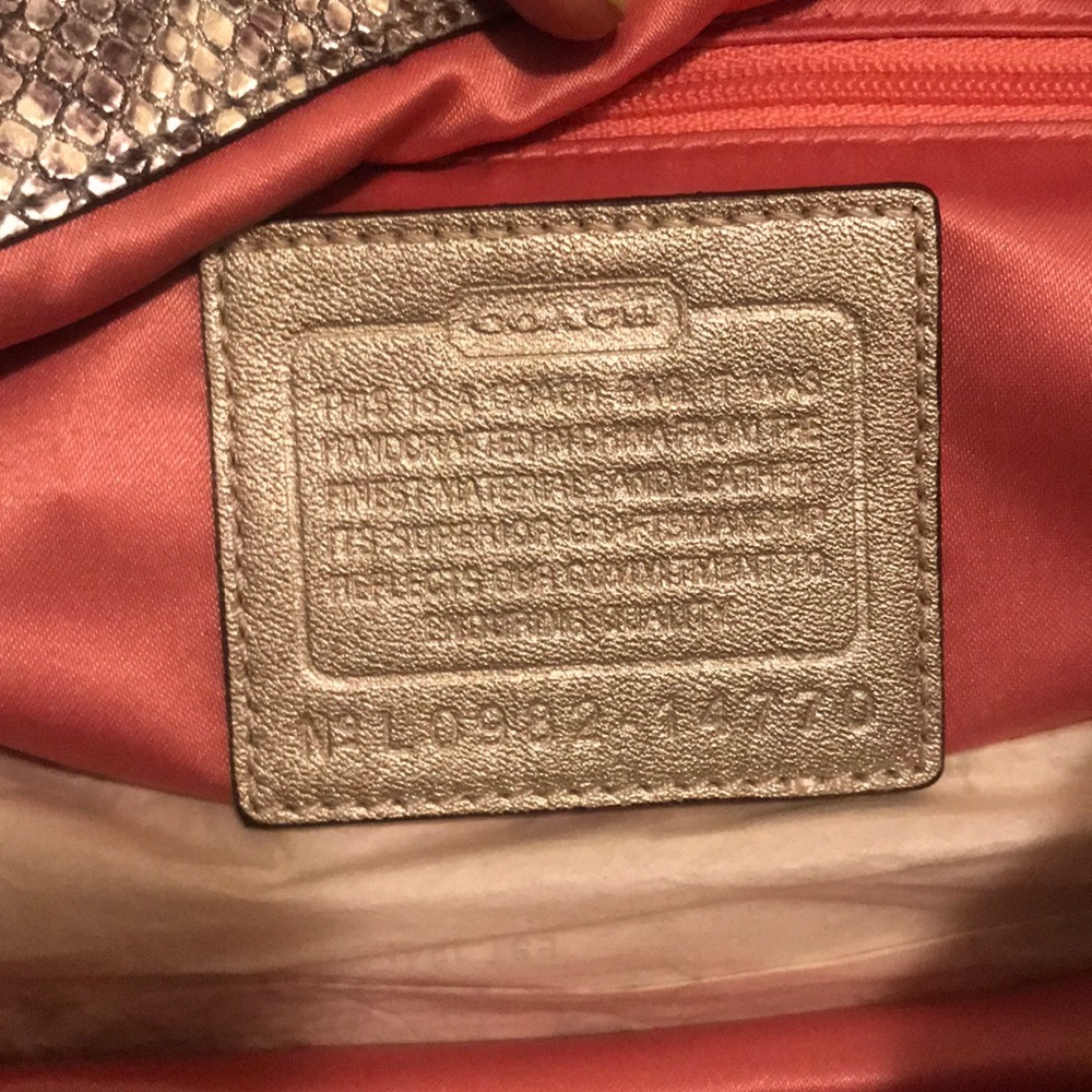 Coach Metallic Python Finish Style # 14770 - image 4